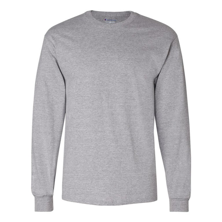 Champion Men's Rib Knit Cuffs Bottom Hem Crew Neck T-Shirt