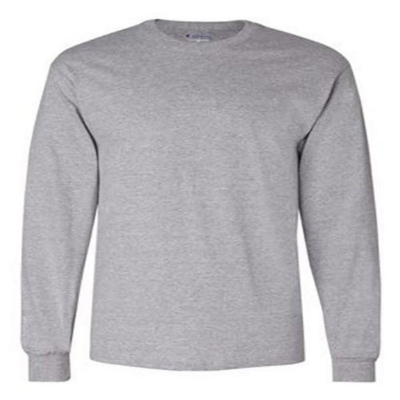 Champion Men's Rib Knit Cuffs Bottom Hem Crew Neck T-Shirt