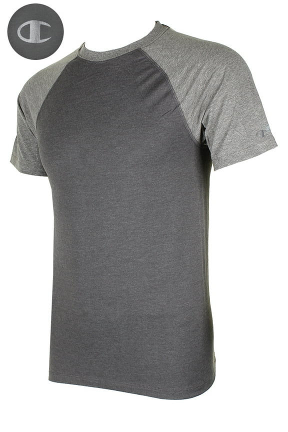 Men's Short Raglan Sleeve Crew Neck Athletic T-Shirt
