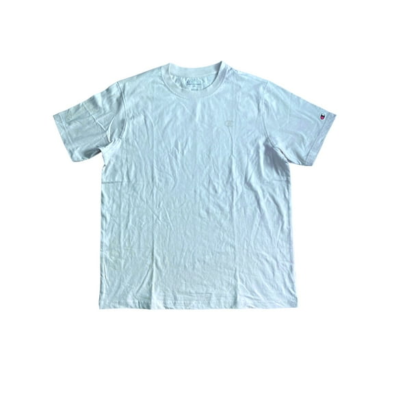 Champion Men's Short Sleeve Classic Letter Logo Crewneck T-Shirt (Blue Trance, L)