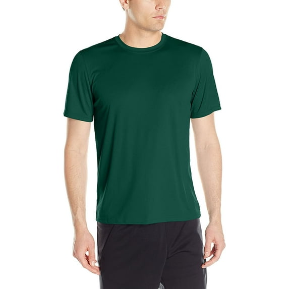 Champion Men's Short Sleeve Double Dry Performance T-Shirt, Dark Green, Large