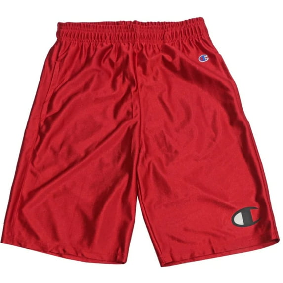 Champion Men's Shorts Athletic Print Big & Tall Elastic Waist Workout Shorts, Red, 3X