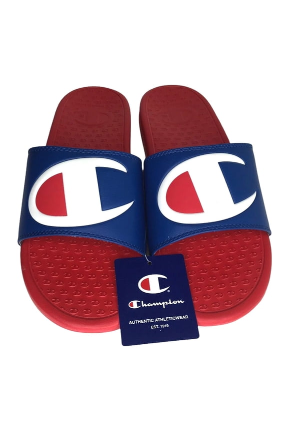 Men's Slide Sandals Size 11 Royal Blue-Red Lightweight & Comfortable