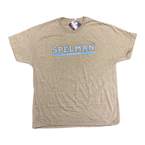 Champion Men's Spelman College Jaguars Short Sleeve Shirt (Grey, XL)