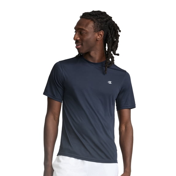 Champion Men’s Sport T-Shirt with Reflective “C” Logo, Slim Fit, Lightweight Polyester Fabric, Sizes S-XXL