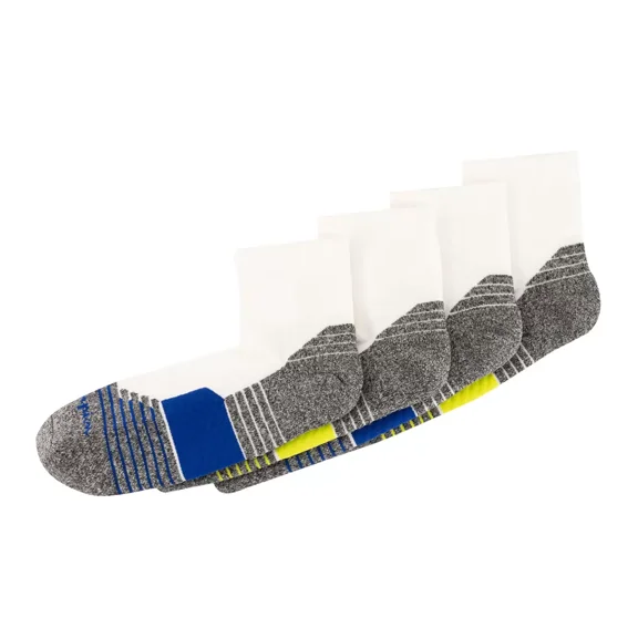 Champion Men's Sport Tech Ankle Sock 4 Pack in White, One Size