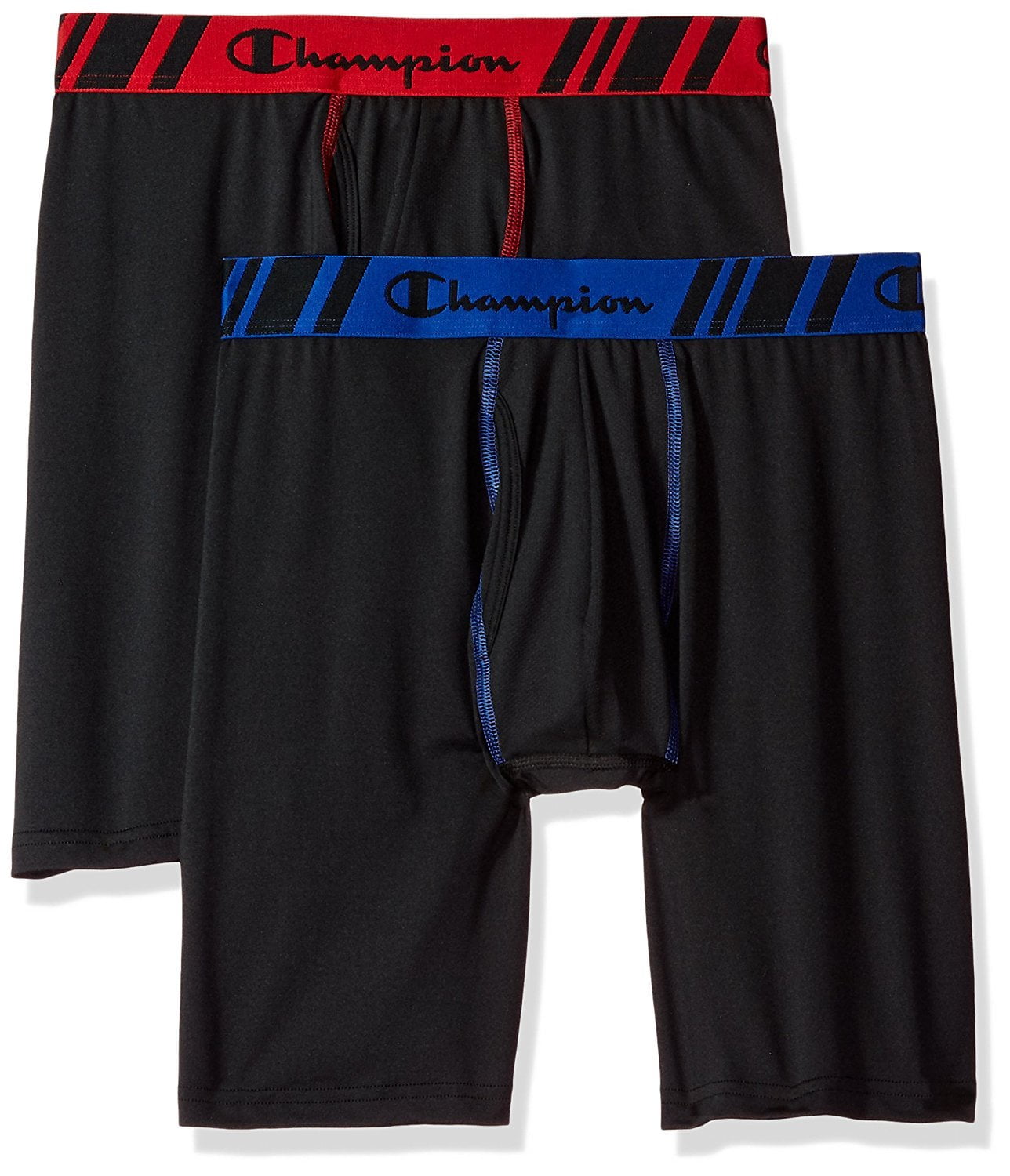 Men's Performance Boxer Briefs Pack, Moisture-Wicking, Anti-Odor, Polyester  Spandex, 3-Pack, Navy/Teal/Red