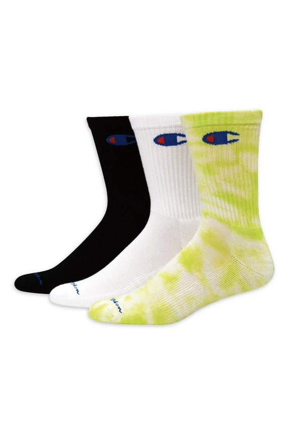 Men's Tie Dye Crew Socks, 3 Pack