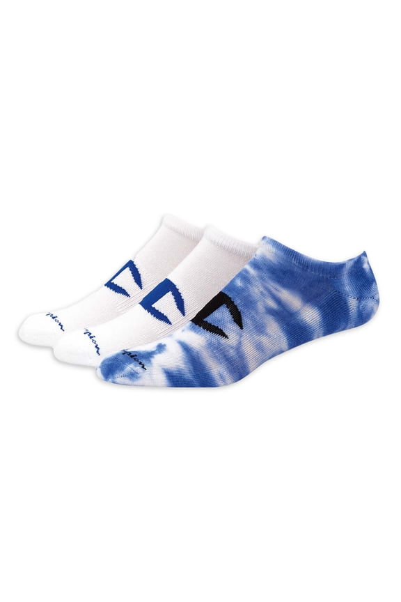 Men's Tie Dye Super No Show Socks, 3 Pack