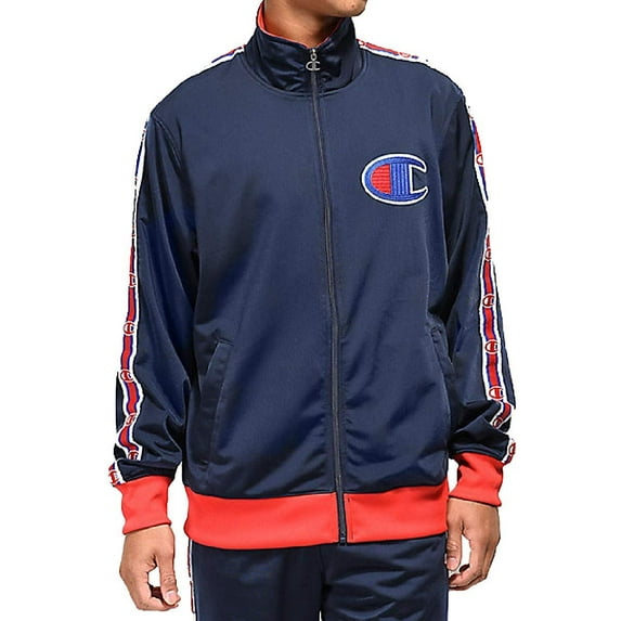 Champion Men's Track Jacket Imperial Indigo/Scarlet, X-Large