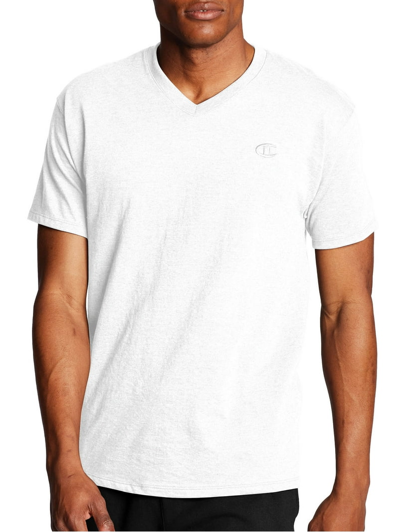 Champion Men's and Big Men's Classic Jersey V-Neck T-Shirt, Sizes