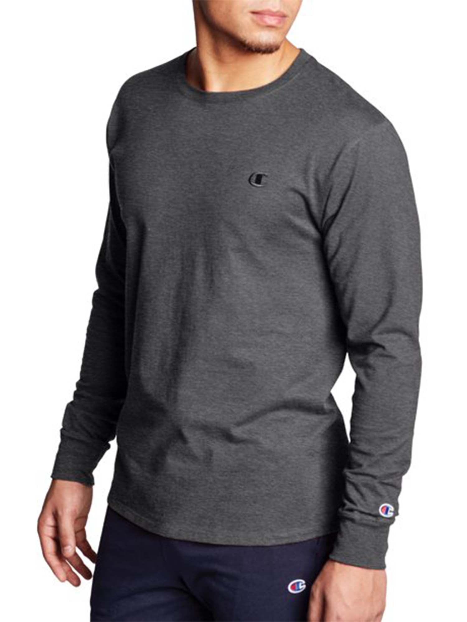 gloeilamp schending lengte Champion Men's and Big Men's Classic Solid Jersey Long Sleeve T-Shirt,  Sizes S-2XL - Walmart.com