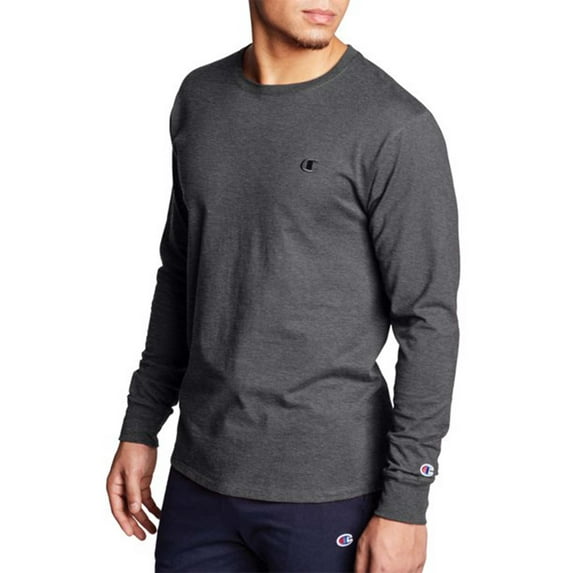 Champion Men's and Big Men's Classic Solid Jersey Long Sleeve T-Shirt, Sizes S-2XL