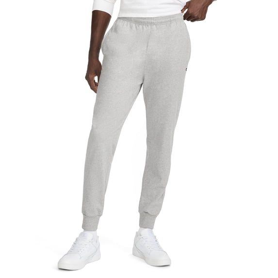 Champion Men’s Lightweight Lounge Joggers with “C” Logo, Slim Fit, 100% Cotton, Sizes S-XXL