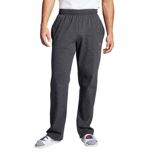 Champion Men’s and Big Men's Open Bottom Cotton Jersey Pants Active Up to Size 4XL