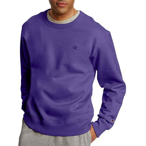 Champion Men's and Big Men's Powerblend Fleece C Logo Crewneck Sweatshirt, up to Size 4XL