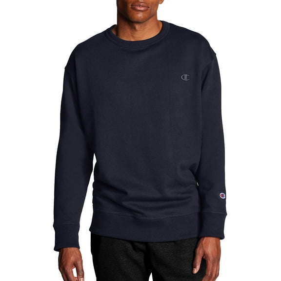 Champion Men's and Big Men's Powerblend Fleece C Logo Crewneck Sweatshirt, up to Size 4XL