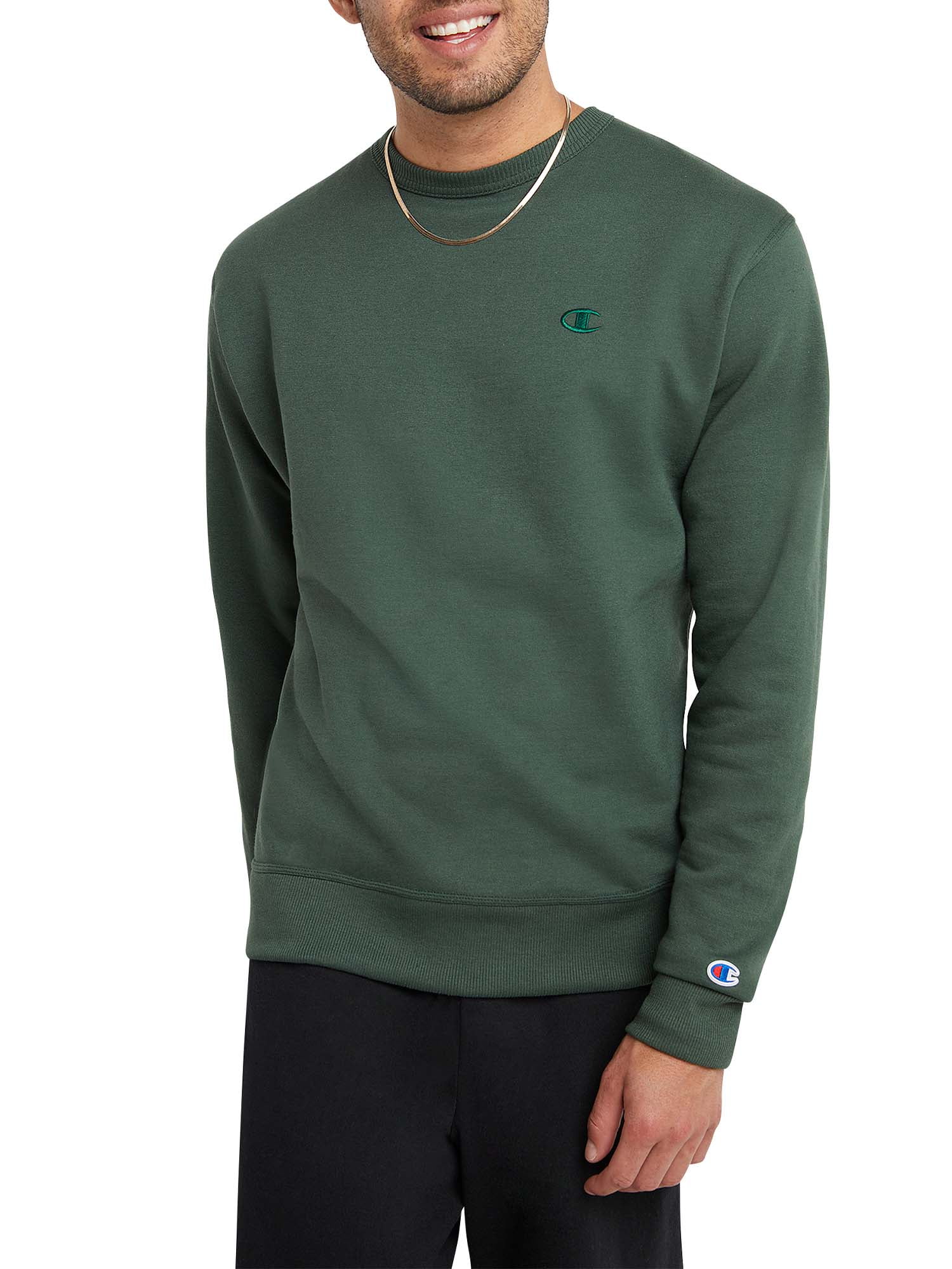 Champion Men s and Big Men s Powerblend Fleece C Logo Crewneck Sweatshirt up to Size 4XL