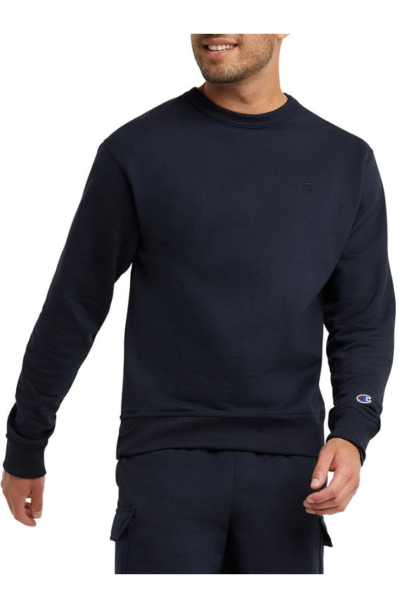 Men's and Big Men's Powerblend Fleece C Logo Crewneck Sweatshirt, up to Size 4XL