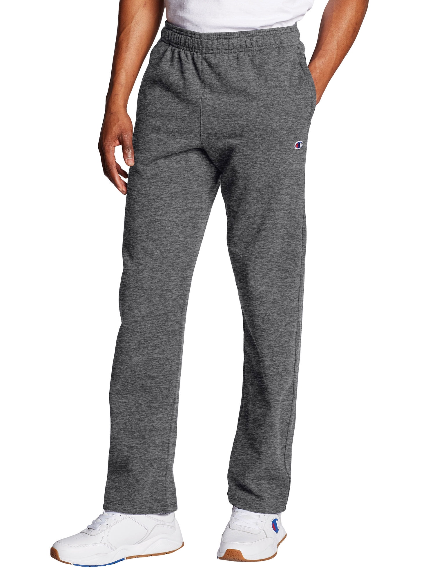 University of Louisville Open Bottom Sweatpants | Champion Products | Granite Heather | Large