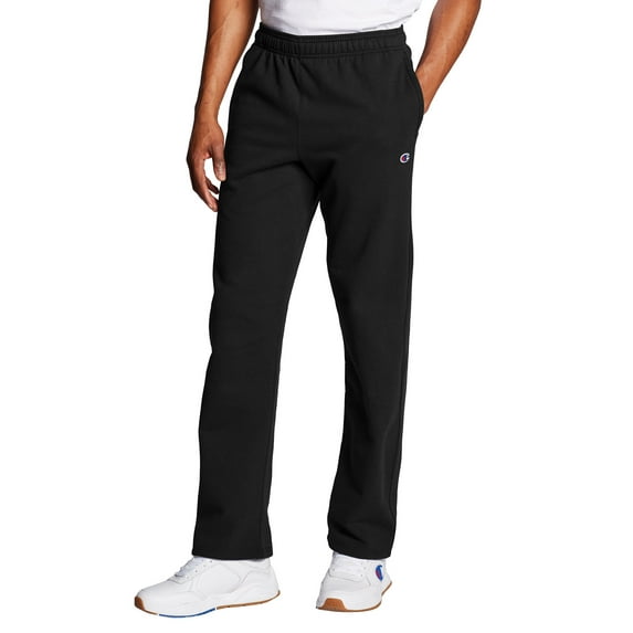 Champion Men's and Big Men's Powerblend Fleece Open Bottom Pants, up to Size 2XL