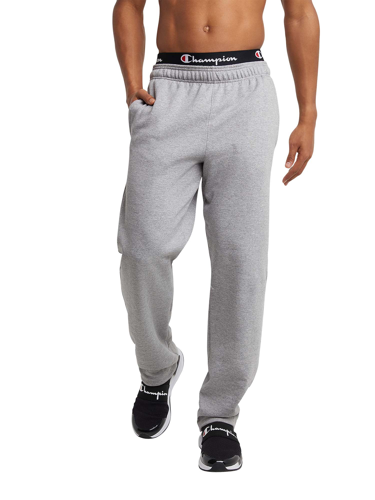 Ja Verleiding Soms soms Champion Men's and Big Men's Powerblend Fleece Open Bottom Pants, up to  Size 2XL - Walmart.com