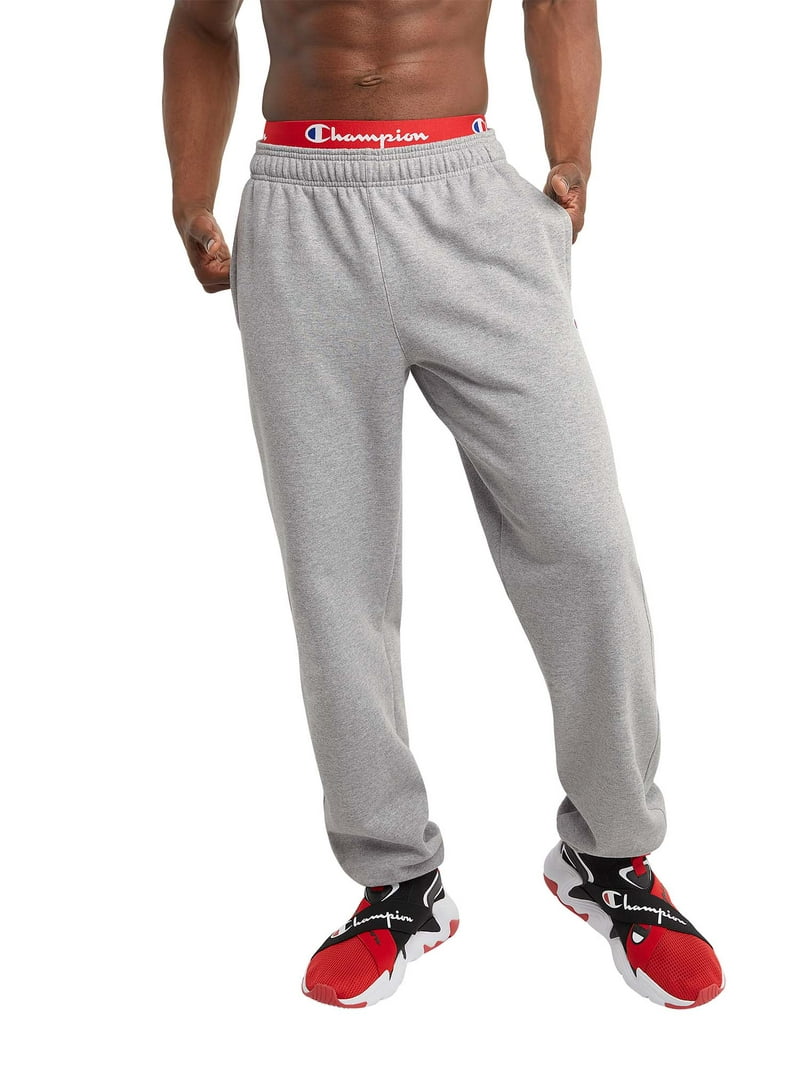 Champion Men's Powerblend Fleece Sweatpants, Relaxed Bottom, Big