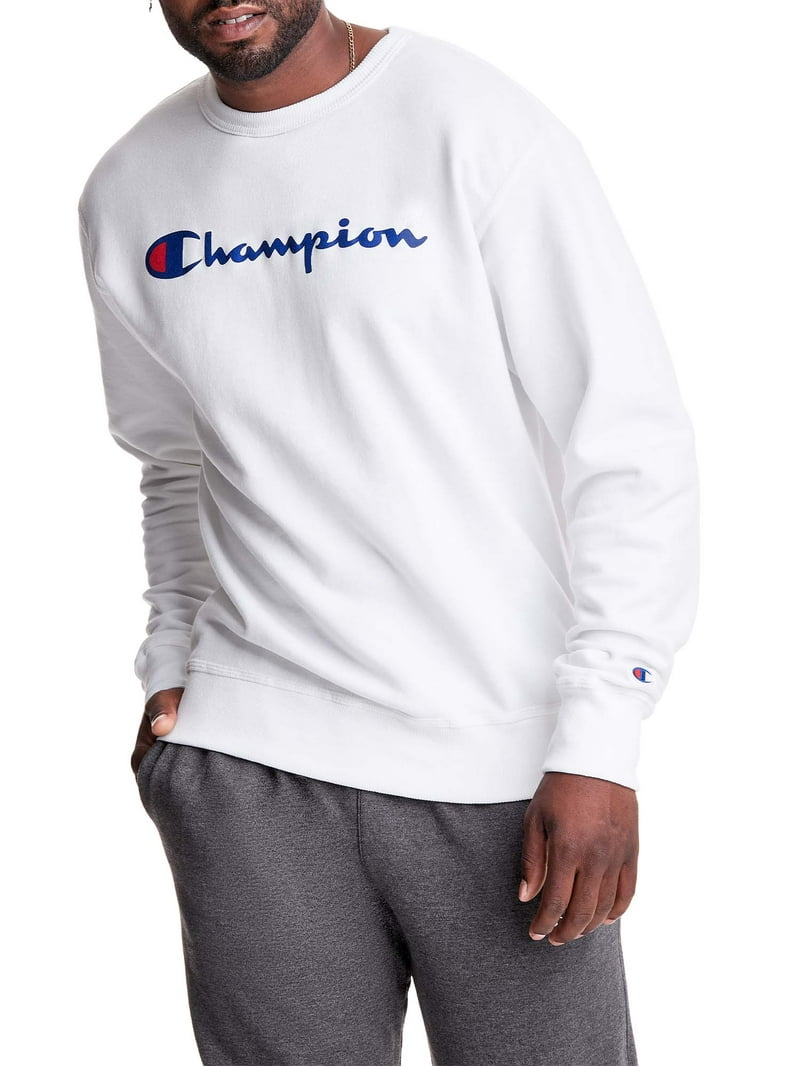 Champion Men's and Big Men's Powerblend Logo Crewneck