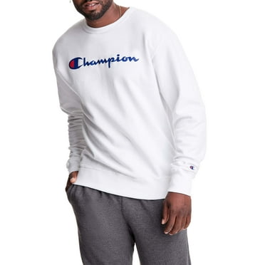 Champion Men's and Big Men's Powerblend Logo Crewneck Sweatshirt, up to size 2XL
