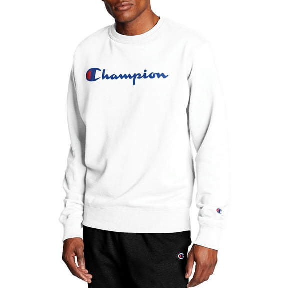 Champion Men's and Big Men's Powerblend Logo Crewneck Sweatshirt, up to size 2XL