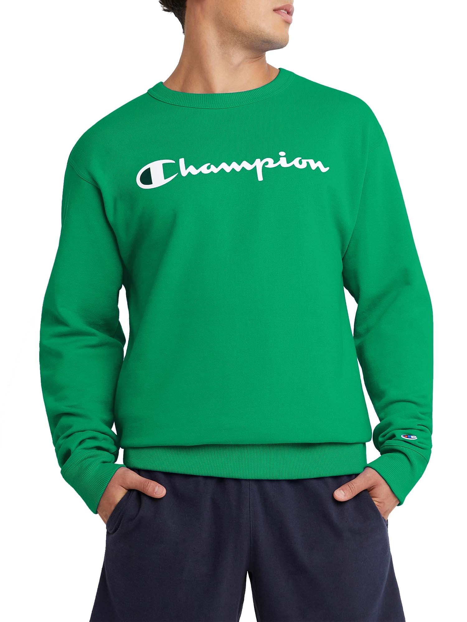 Champion Men's and Big Men's Powerblend Logo Crewneck Champion Men's and Big Men's Powerblend Logo Crewneck