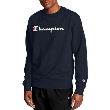 Champion Men's and Big Men's Powerblend Logo Crewneck Sweatshirt, up to size 2XL