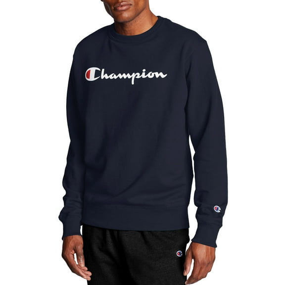 Champion Men's and Big Men's Powerblend Logo Crewneck Sweatshirt, up to size 2XL