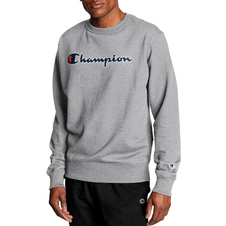 Champion Men's and Big Men's Powerblend Logo Crewneck Sweatshirt, up to  size 2XL
