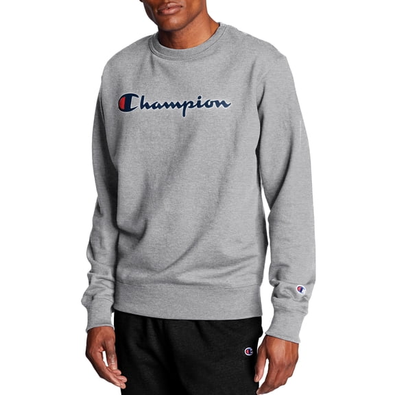Champion Men's and Big Men's Powerblend Logo Crewneck Sweatshirt, up to size 2XL