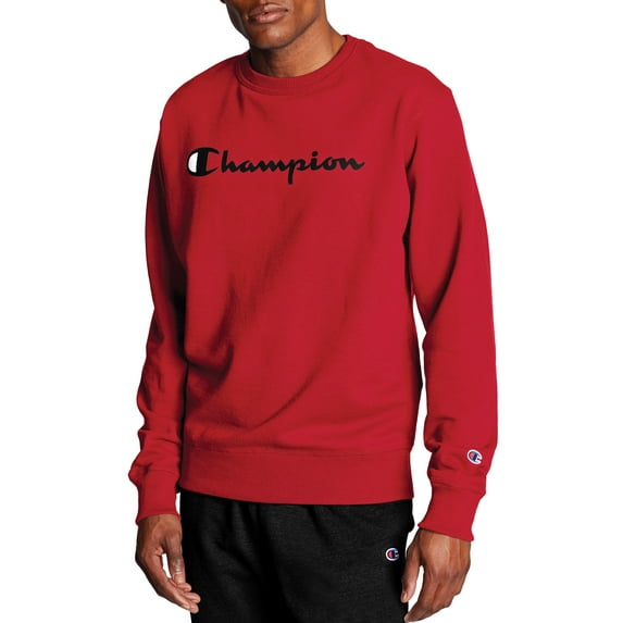 Champion Men's and Big Men's Powerblend Logo Crewneck Sweatshirt, up to size 2XL