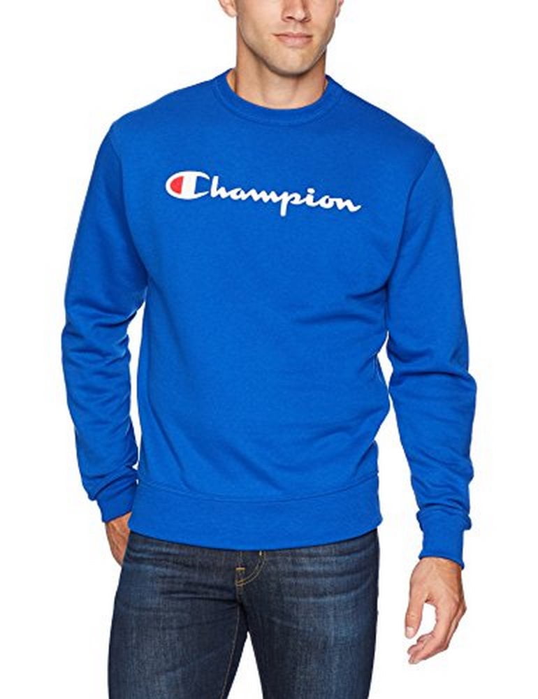 Champion Men's and Big Men's Powerblend Logo Crewneck Sweatshirt, up size 2XL - Walmart.com