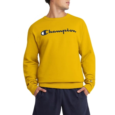 Champion Men's and Big Men's Powerblend Logo Crewneck Sweatshirt, up to size 2XL