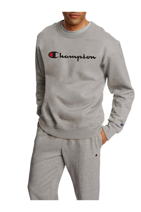 Men's and Big Men's Powerblend Logo Crewneck Sweatshirt, up to size 2XL