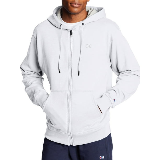Champion white zip up hoodie hotsell
