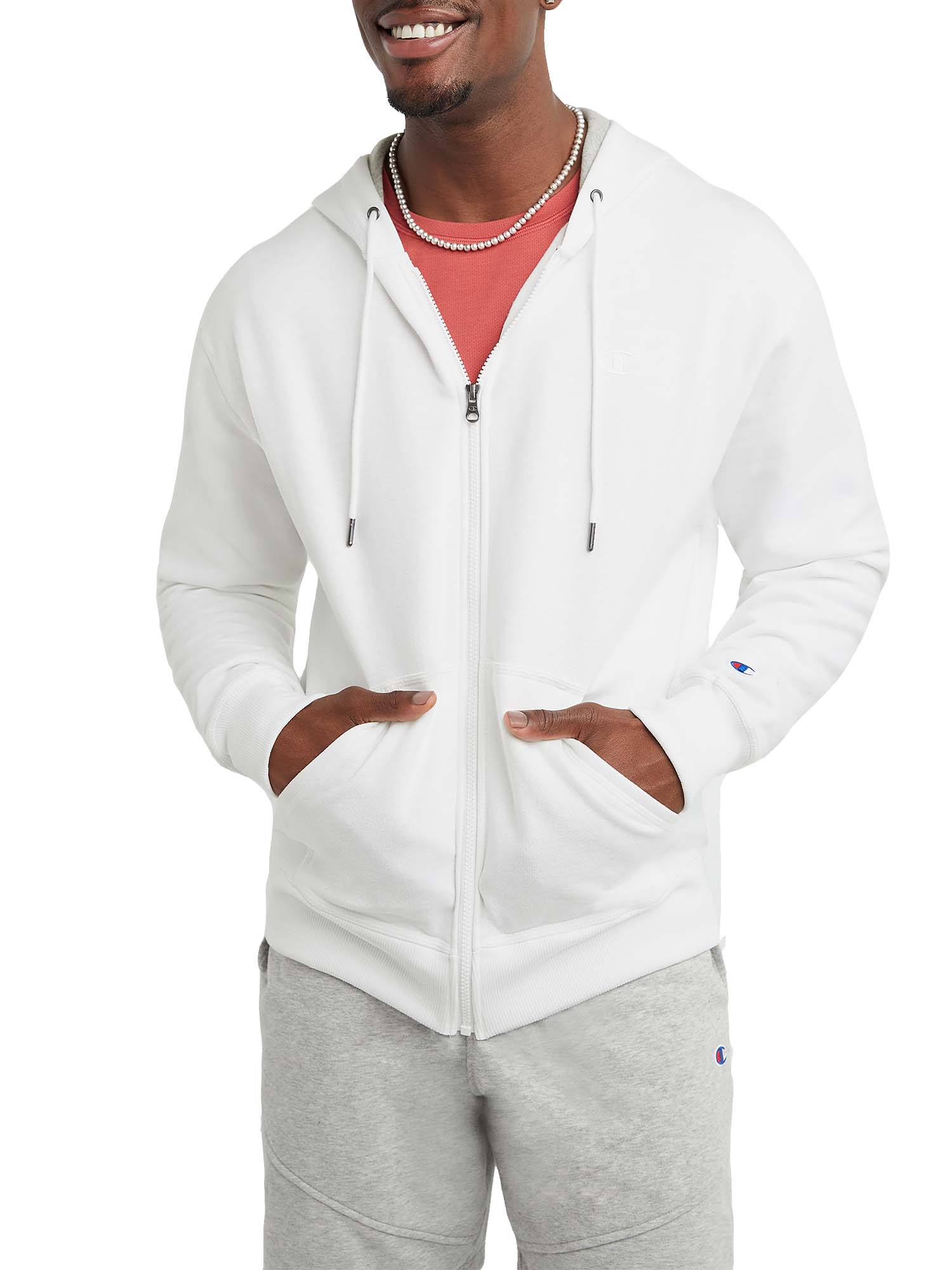 Champion Men's and Big Men's Powerblend Zip-Up Hoodie, Sizes up to 2XL - image 1 of 7