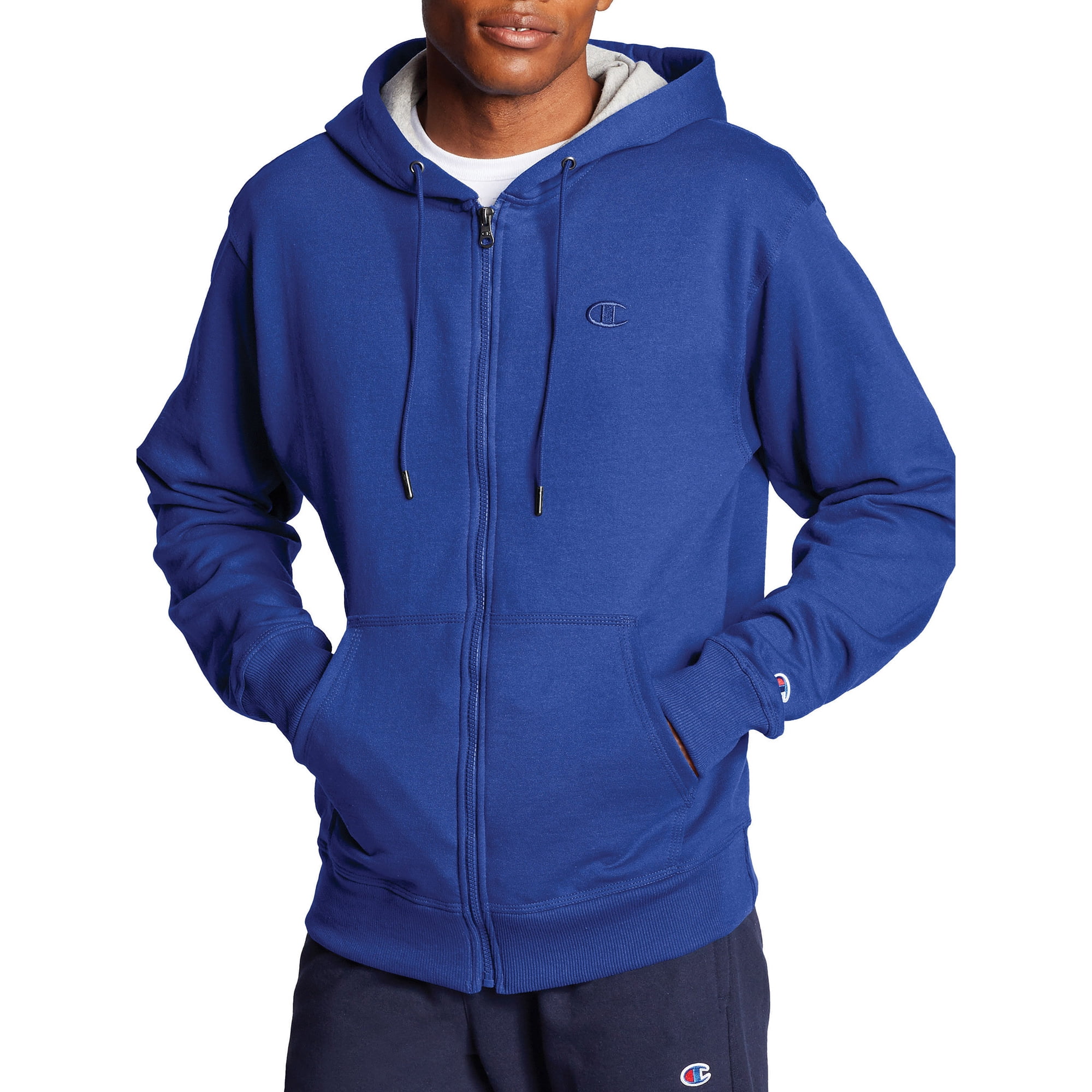 Champion Men's and Big Men's Powerblend Zip-Up Hoodie, Sizes up to 2XL -  Walmart.com