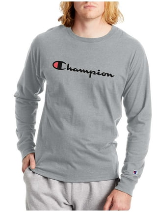 Champion Big & Tall Men's Classic Script Logo Long Sleeve Graphic Tee Shirt,  Sizes LT-6XL 