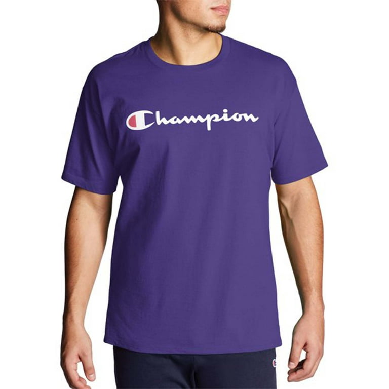Champion Men s and Big Men s Script Logo Classic Jersey Graphic Tee Shirt Sizes S 2XL