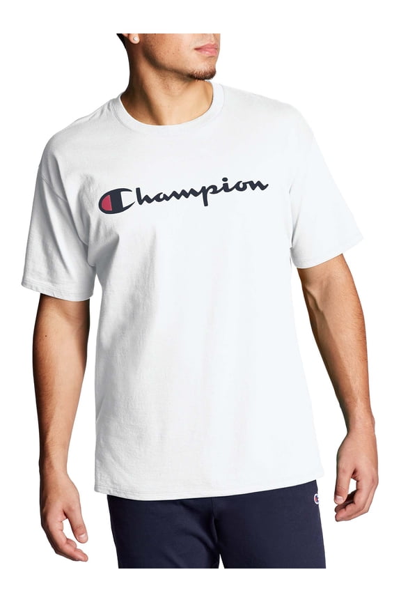 Men's and Big Men's Script Logo Classic Jersey Graphic Tee Shirt, Sizes S-2XL