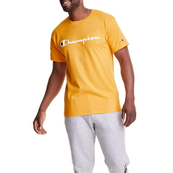 Champion Men's and Big Men's Script Logo Classic Jersey Graphic Tee Shirt, Sizes S-2XL