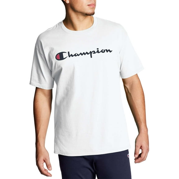 Champion Men's and Big Men's Script Logo Classic Jersey Graphic Tee Shirt, Sizes S-2XL