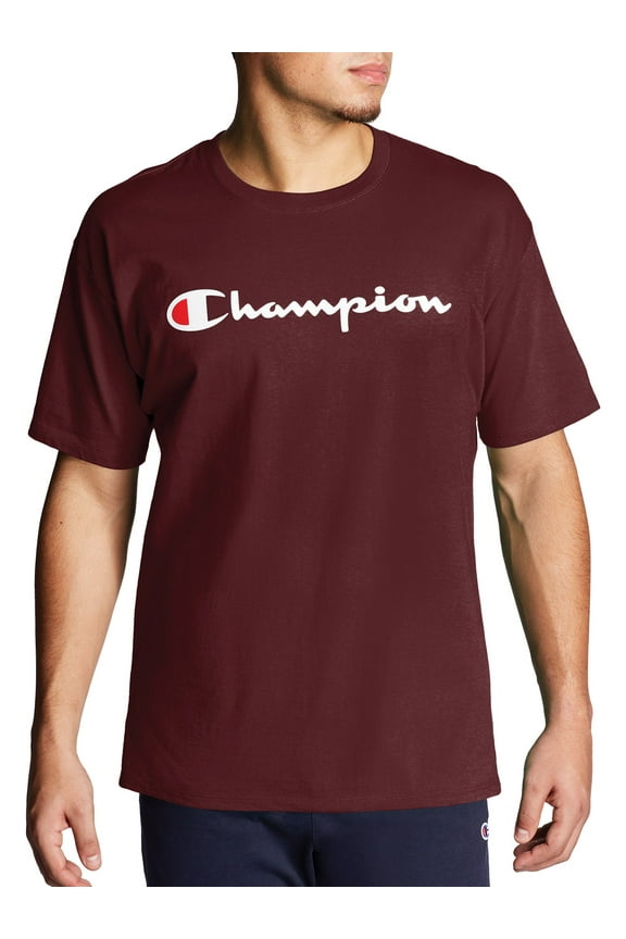 Men's and Big Men's Script Logo Classic Jersey Graphic Tee Shirt, Sizes S-2XL