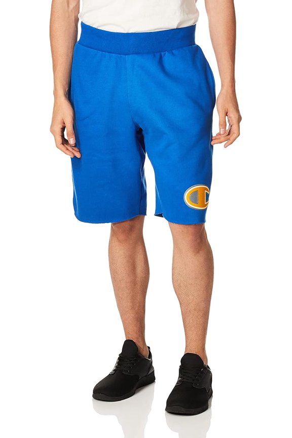 Mens 10 Inch Reverse Weave Cut-Off Shorts, Big C Logo, Living in Blue-586649, Large
