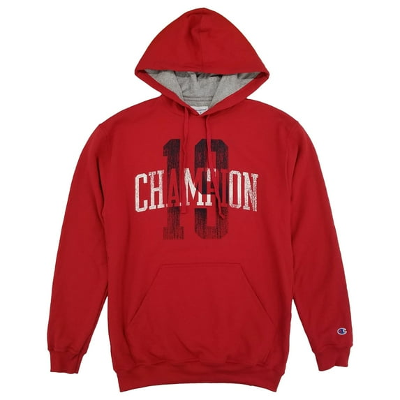 Champion Mens Big & Tall Eclipse Red Powerblend Fleece Hoodie Sweatshirt XLT